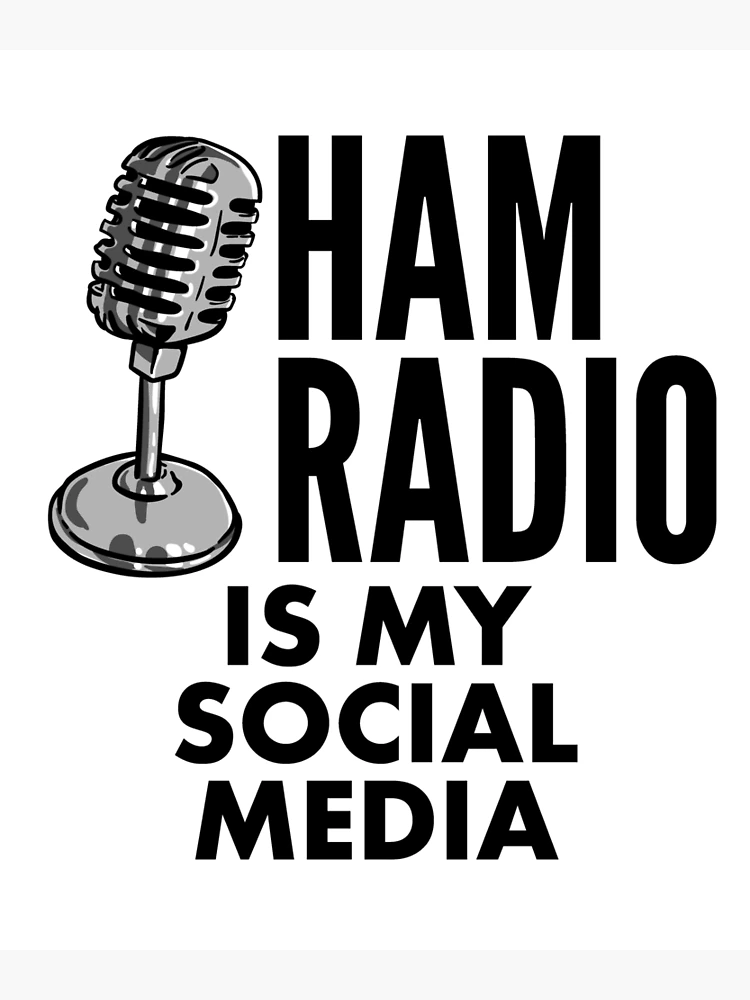 Aperçu 3 sur 3. Poster avec l'œuvre Ham Radio is My Social Media créée et vendue par HalpinDesign.