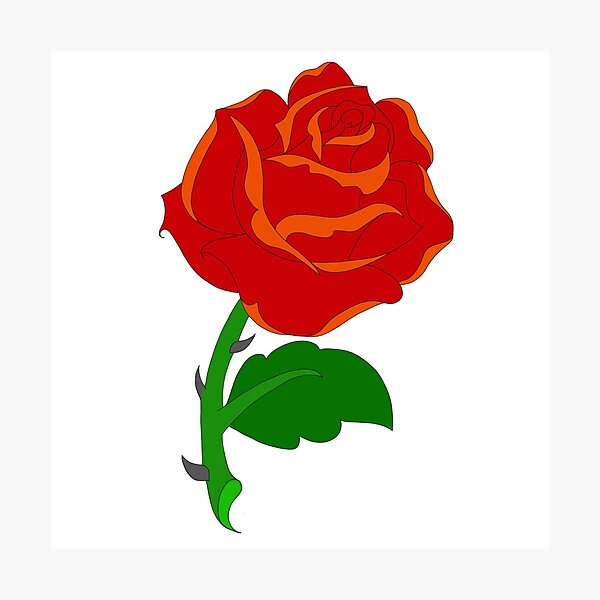 Item preview, Old school red rose  designed and sold by Inkowski.