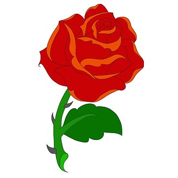 Artwork thumbnail, Old school red rose by Inkowski