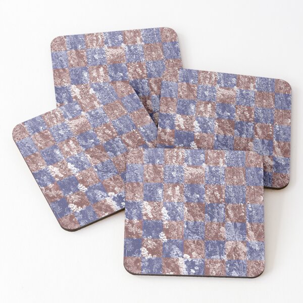 Item preview, Flower Checks (óxido y azul marino) designed and sold by David Roland.
