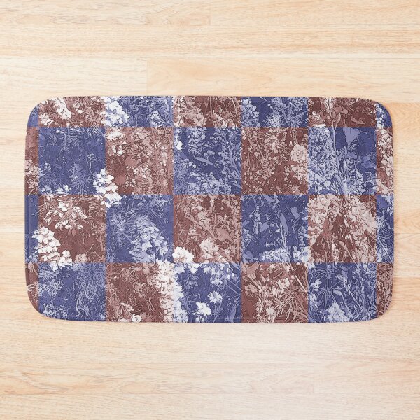 Item preview, Flower Checks (óxido y azul marino) designed and sold by David Roland.