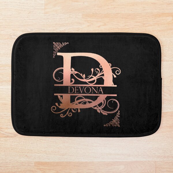 Item preview, Devona Personalized Name Gifts with Beautiful Rose Gold Monogram Letter D. Simply Best Gift Ideas for Devona designed and sold by ArteSquare.