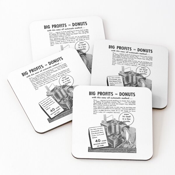 Item preview, BIG PROFITS IN DONUTS! designed and sold by ThrowbackAds.