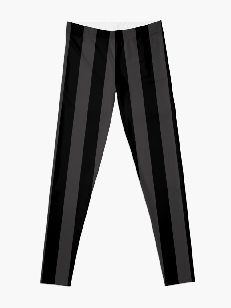 Black Grey and Black Stripes, Horizontal Medium Stripes,  Leggings for  Sale by SimplyStripes