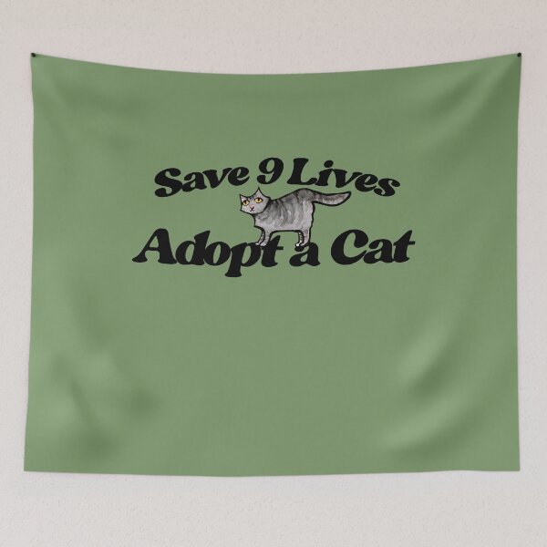 Item preview, Save 9 lives adopt a cat designed and sold by FrictionMaxxing.