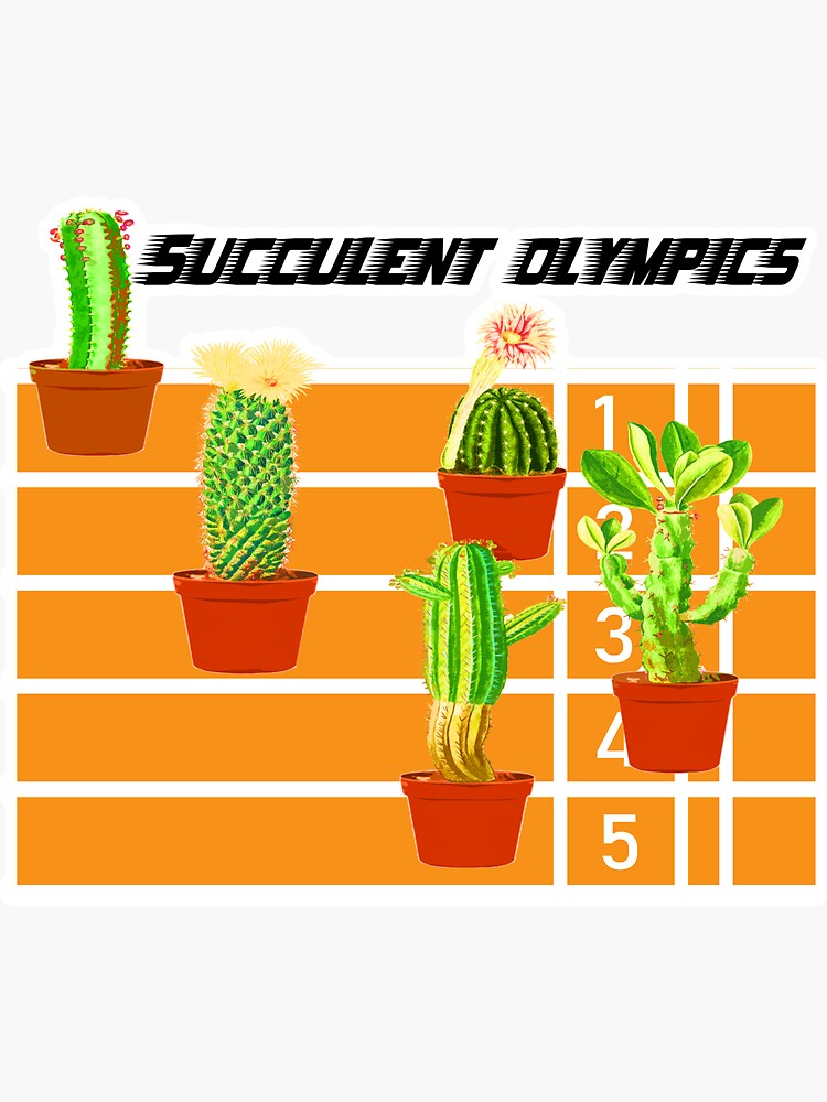 "succulent olympics" Sticker for Sale by Xdelacra Redbubble