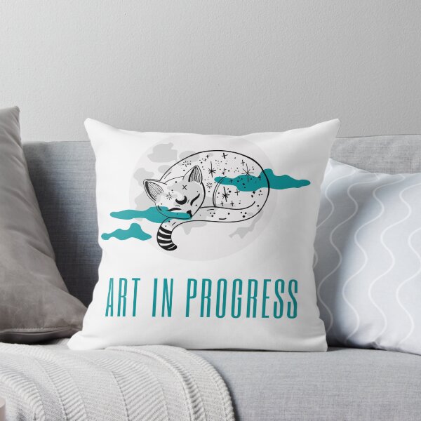 Item preview, Art in Progress Cat & Moon Turquoise Light designed and sold by Sershni.