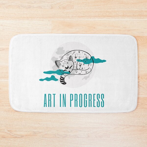 Item preview, Art in Progress Cat & Moon Turquoise Light designed and sold by Sershni.