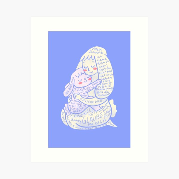 Item preview, German version of Mama and Baby Lilac - celebrating motherhood designed and sold by romicajones.