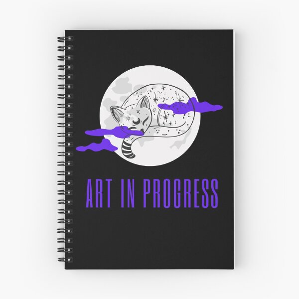 Item preview, Art in Progress Cat & Moon Lavender Dark designed and sold by Sershni.