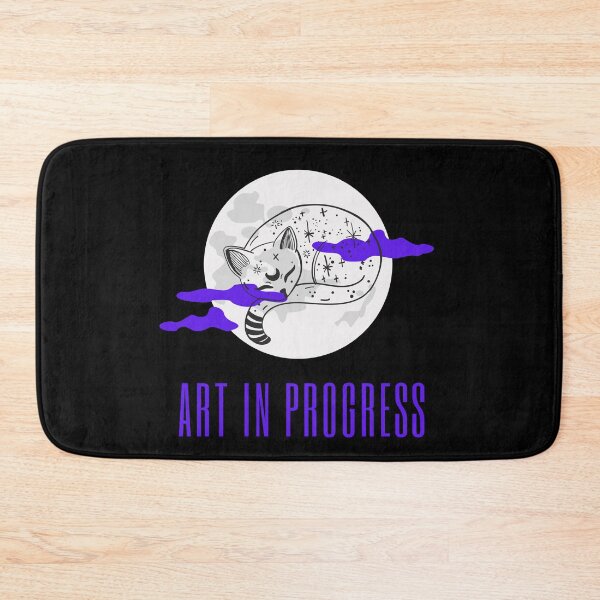 Item preview, Art in Progress Cat & Moon Lavender Dark designed and sold by Sershni.