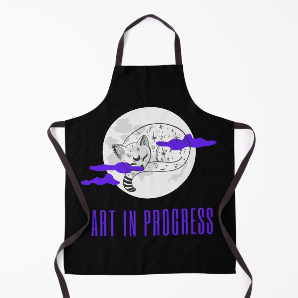 Item preview, Art in Progress Cat & Moon Lavender Dark designed and sold by Sershni.