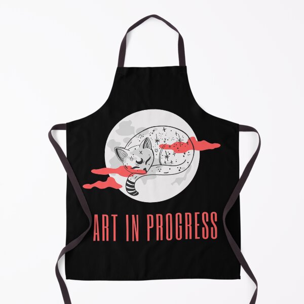 Item preview, Art in Progress Cat & Moon Coral Dark designed and sold by Sershni.
