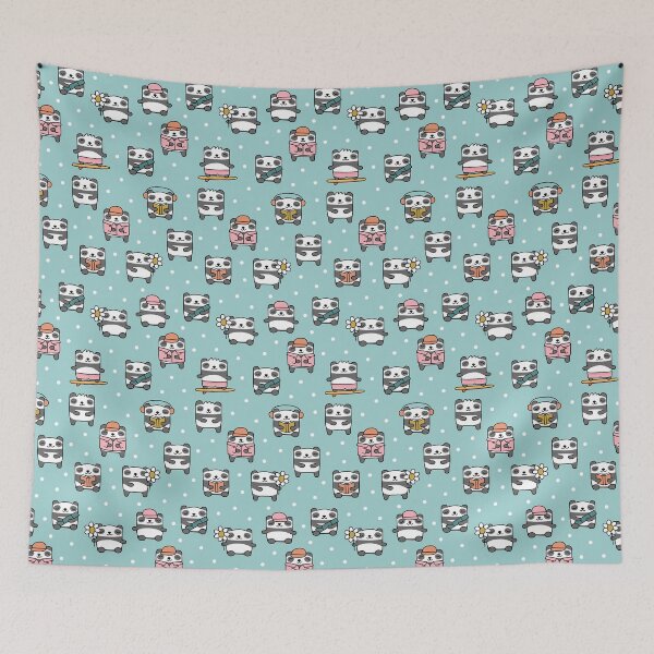 Item preview, Cute Pandas - mint designed and sold by littlearrow.