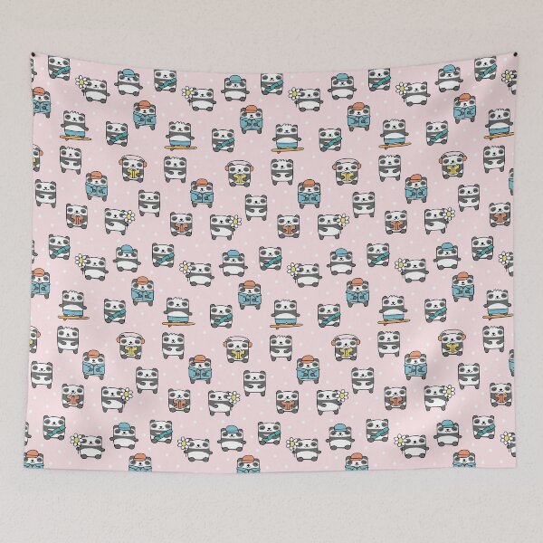 Item preview, Cute Pandas - pink designed and sold by littlearrow.