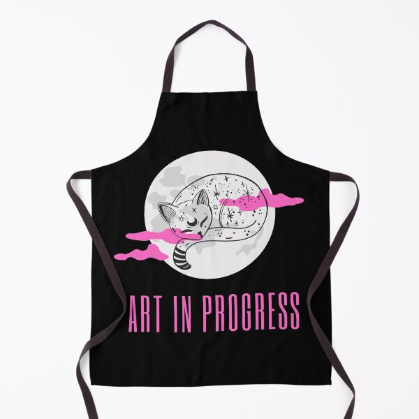 Item preview, Art in Progress Cat & Moon Pink Dark designed and sold by Sershni.