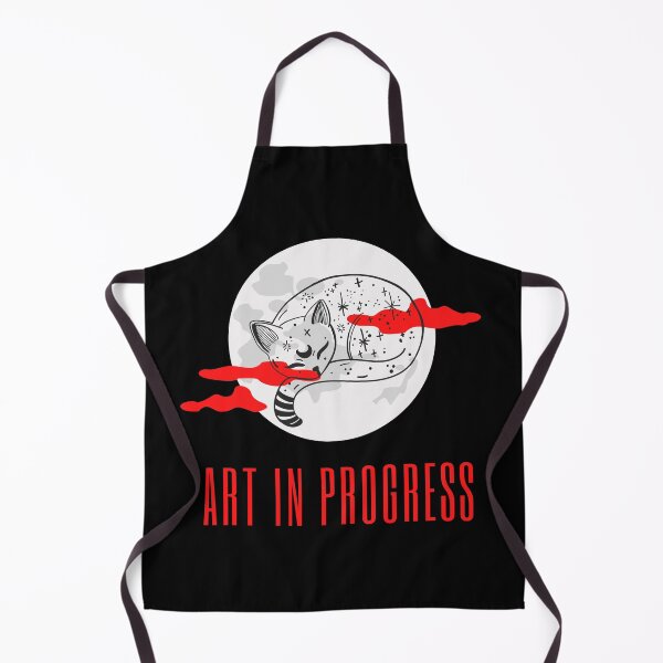 Item preview, Art in Progress Cat & Moon Red Dark designed and sold by Sershni.