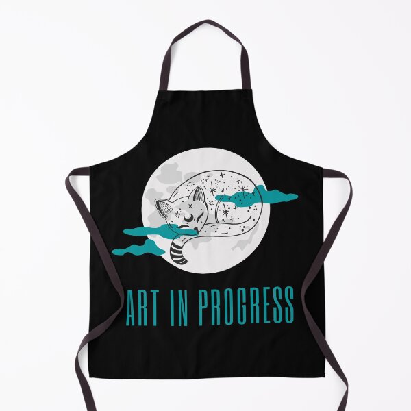 Item preview, Art in Progress Cat & Moon Turquoise Dark designed and sold by Sershni.
