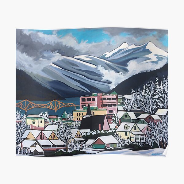 Ski Town Poster