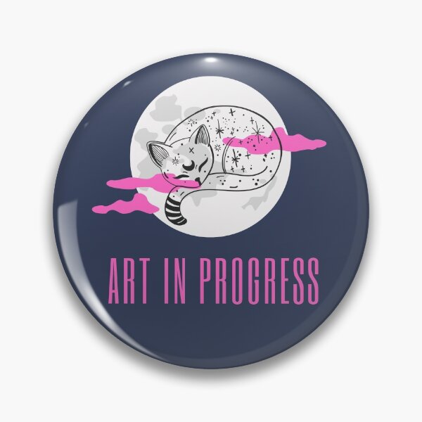 Item preview, Art in Progress Cat & Moon Turquoise Dark designed and sold by Sershni.