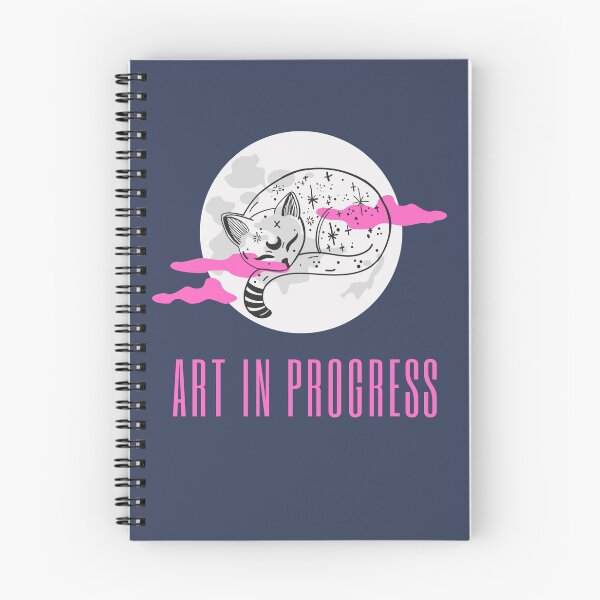 Item preview, Art in Progress Cat & Moon Turquoise Dark designed and sold by Sershni.