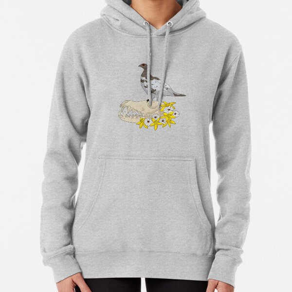ptarmigan and fox skull Pullover Hoodie