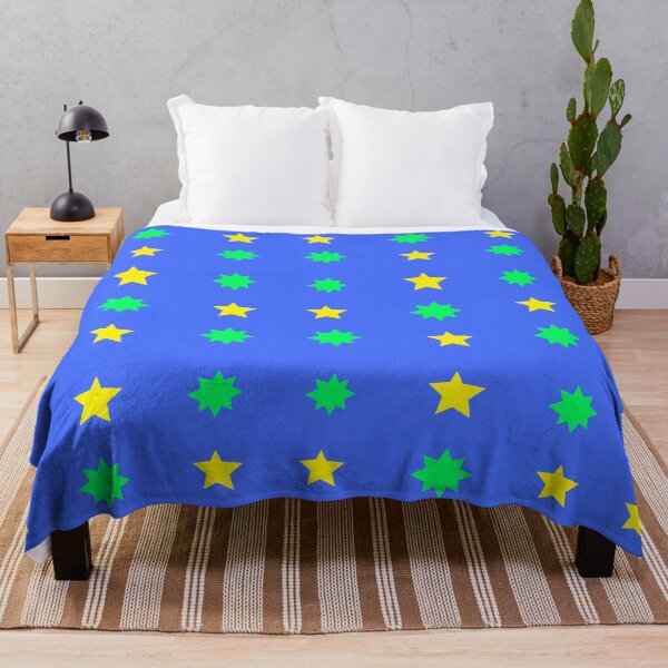 Vista previa del artículo con la obra «Estrellas amarillas y verdes», diseñado y vendido por Rachel the Artist .