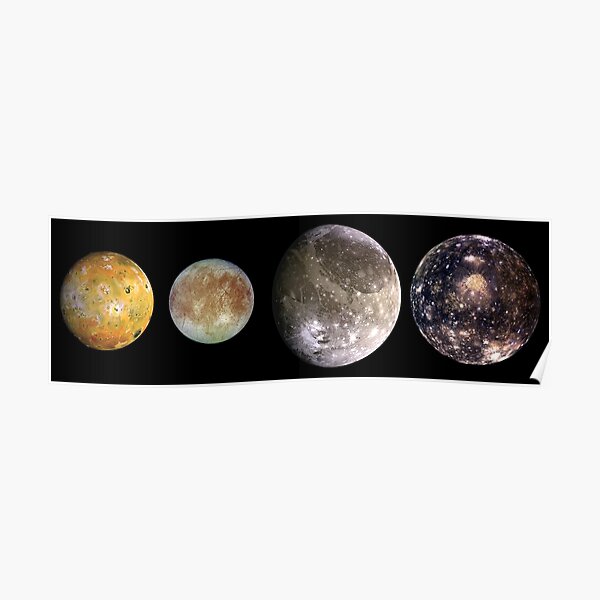 Drawing & Illustration Montage of Jupiter and its moon Io Poster for ...