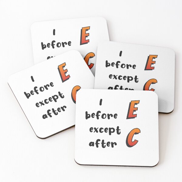 Item preview, I Before E Except After C designed and sold by SportyDogShop.