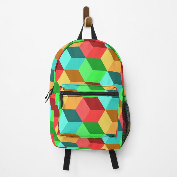 Item preview, Bright Colorful Geometric Square Rainbow designed and sold by phee-phee.