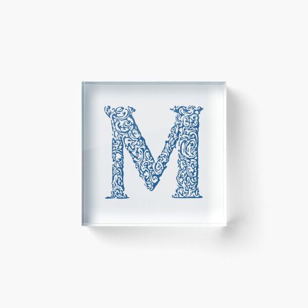 Item preview, Blue Monogram - Letter "M" designed and sold by RoamingRabbit.