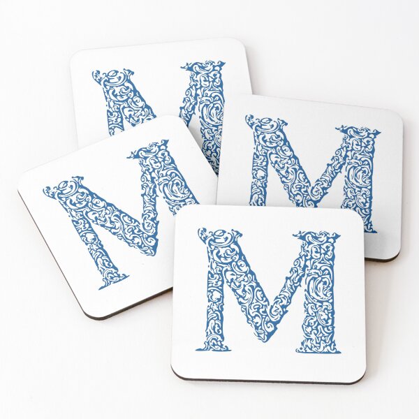 Item preview, Blue Monogram - Letter "M" designed and sold by RoamingRabbit.