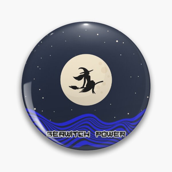 Item preview, Seawitch Power Silhouette Flying Witch Passed Moon Night- Dark Blue designed and sold by NoMatterLab.