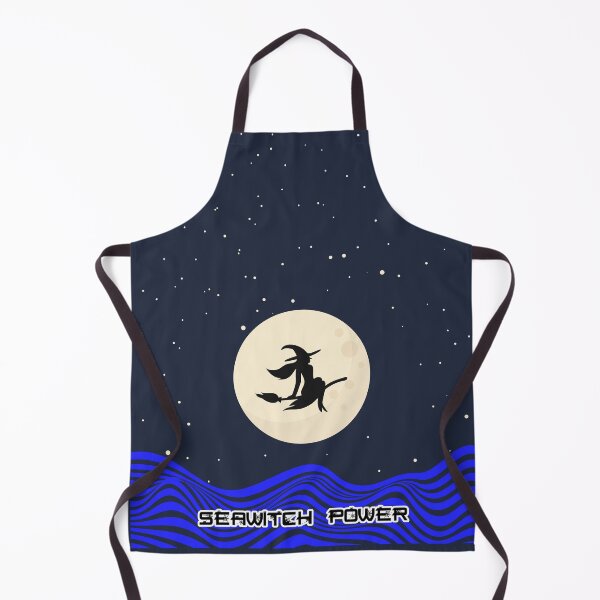 Item preview, Seawitch Power Silhouette Flying Witch Passed Moon Night- Dark Blue designed and sold by NoMatterLab.