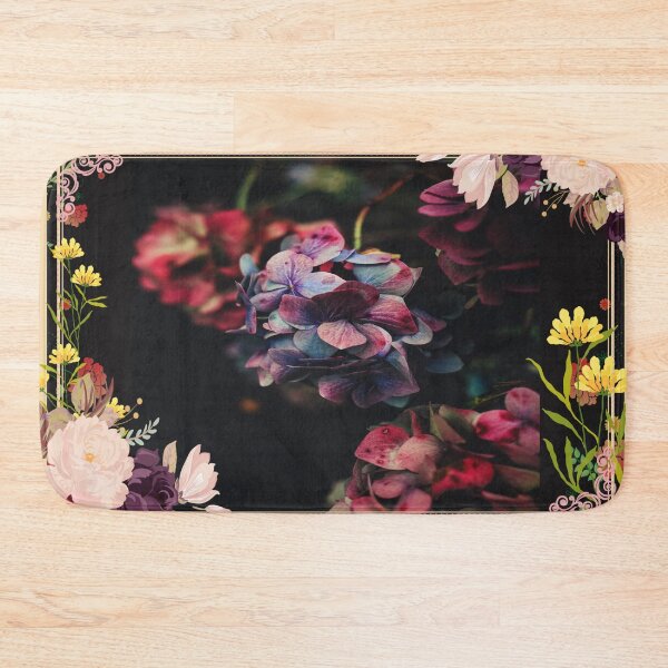 Item preview, Mural of beautiful various flowers on a black background designed and sold by chicsignzodiac.