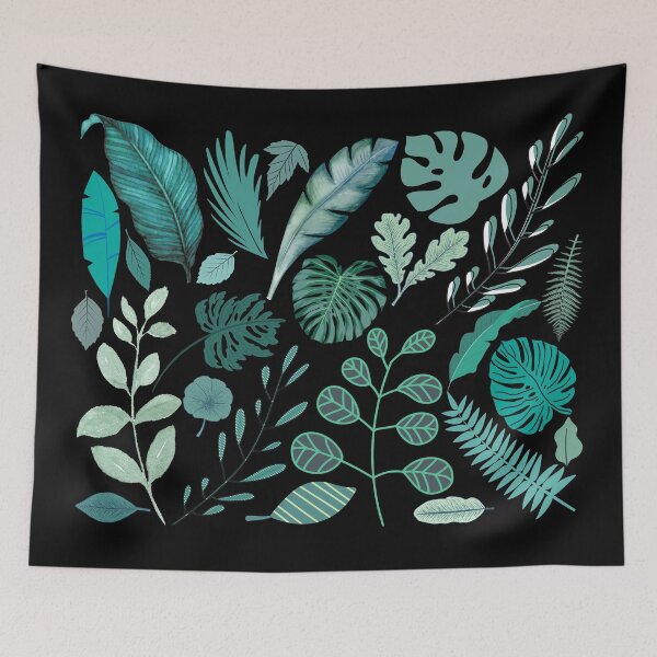 Item preview, Minty Blues Fallen Leaves designed and sold by Nancyanna.