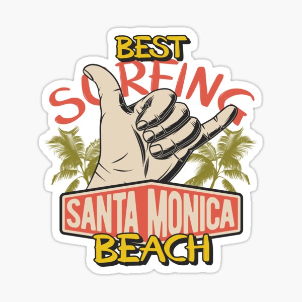 Best surfing Santa Monica Beach Sticker