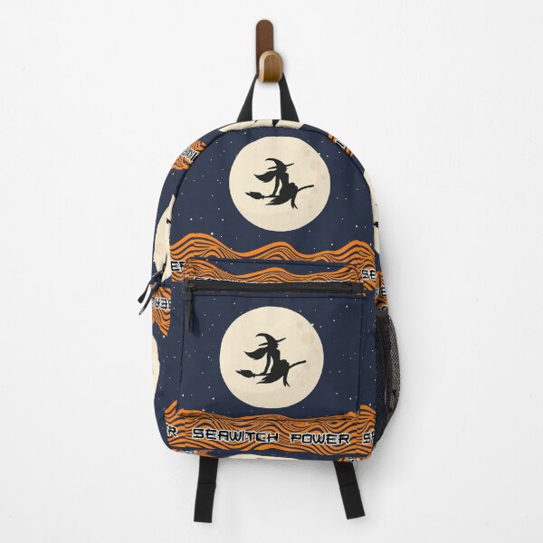 Item preview, Seawitch Power Silhouette Flying Witch Passed Moon Orange designed and sold by NoMatterLab.