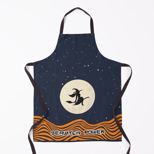 Item preview, Seawitch Power Silhouette Flying Witch Passed Moon Orange designed and sold by NoMatterLab.