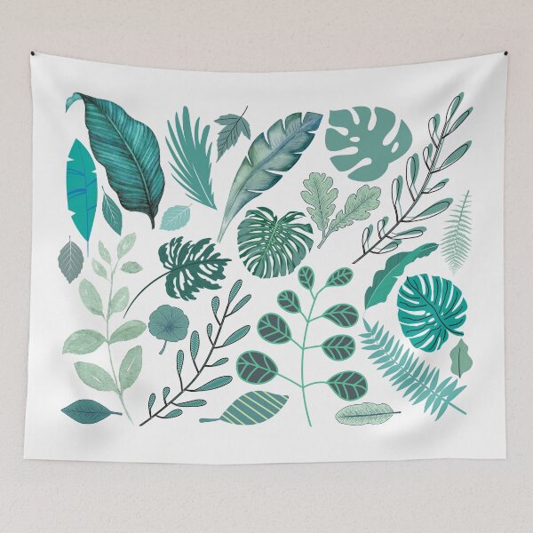 Item preview, Minty Blues Fallen Leaves designed and sold by Nancyanna.