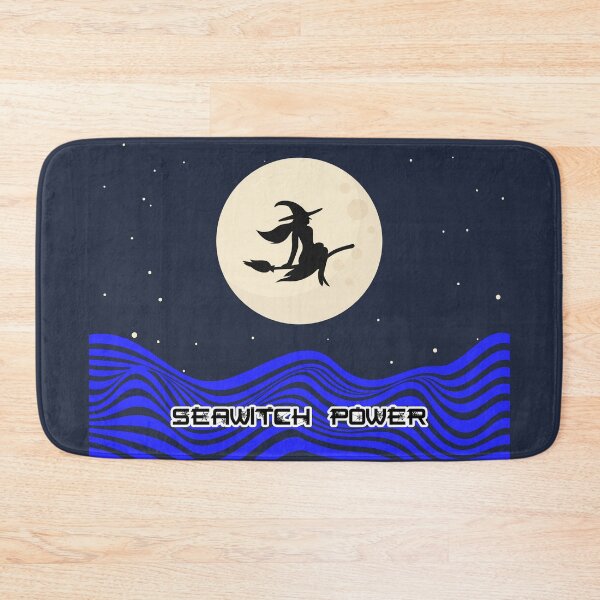 Item preview, Seawitch Power Silhouette Flying Witch Passed Moon Night- Dark Blue designed and sold by NoMatterLab.