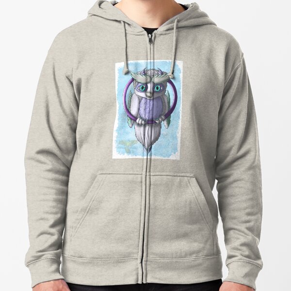 Owlgons: Winter Season (Winter Background) Zipped Hoodie