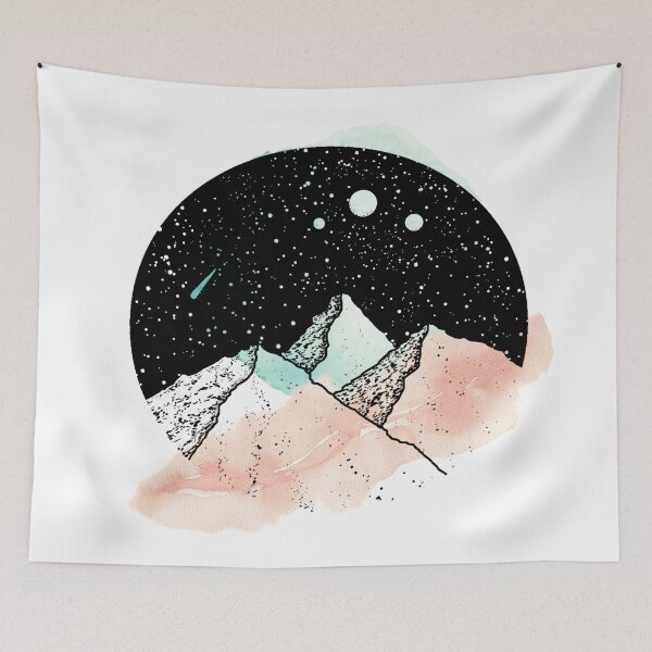 Item preview, Watercolour Space Mountains designed and sold by Kylie Martin.