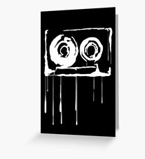 Splatter Cassette (white) Greeting Card