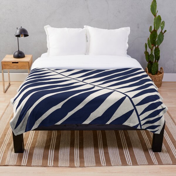 Item preview, Abstract palm print artwork - Navy designed and sold by BotanicalStudy.