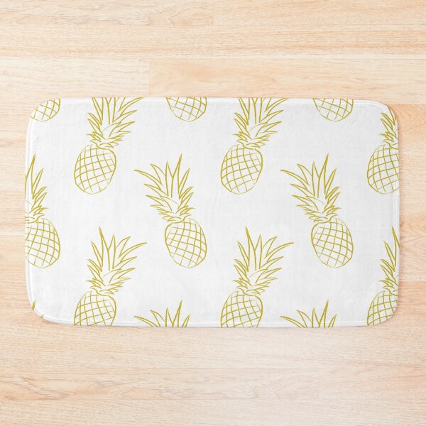 Item preview, Pineapple Line Art Pattern (gold/white) designed and sold by Design Minds Boutique.