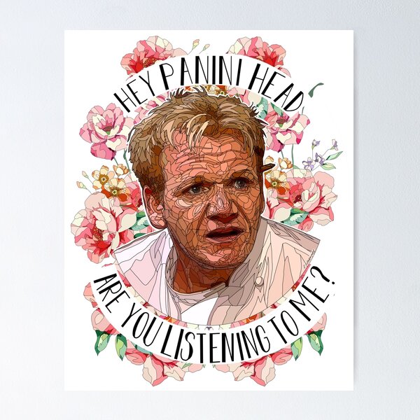 Item preview, Gordon Ramsey quote panini head  designed and sold by SadhasNost.