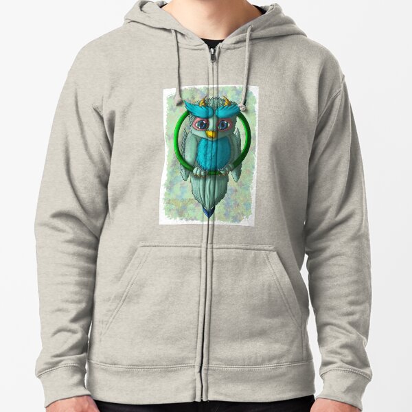 Owlgons: Spring Season (Spring Background) Zipped Hoodie