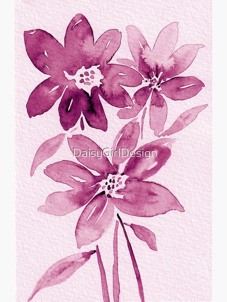 "Flowers in Mauve" Poster for Sale by DaisyGirlDesign Redbubble