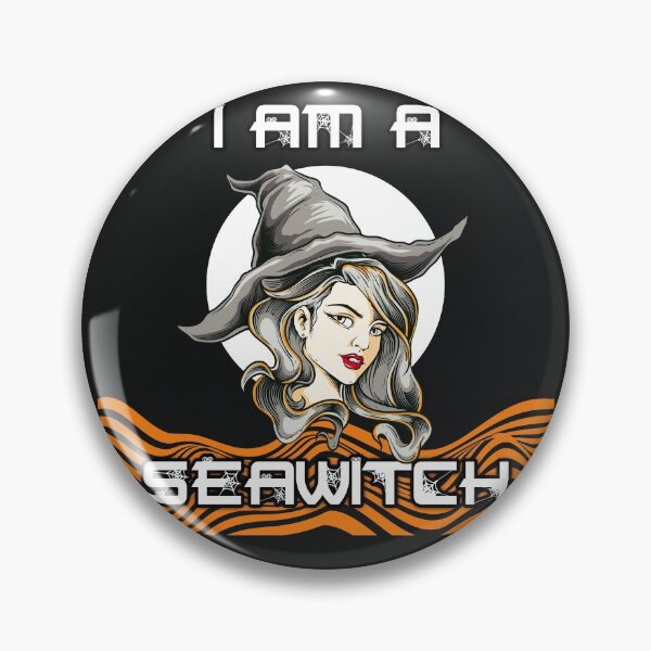 Item preview, I am a Seawitch with Long Wavey Hair - Orange Moon designed and sold by NoMatterLab.